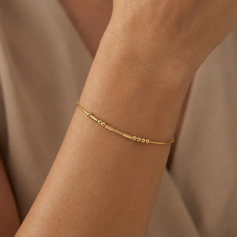 Pulseira Personalizada Código Morse
