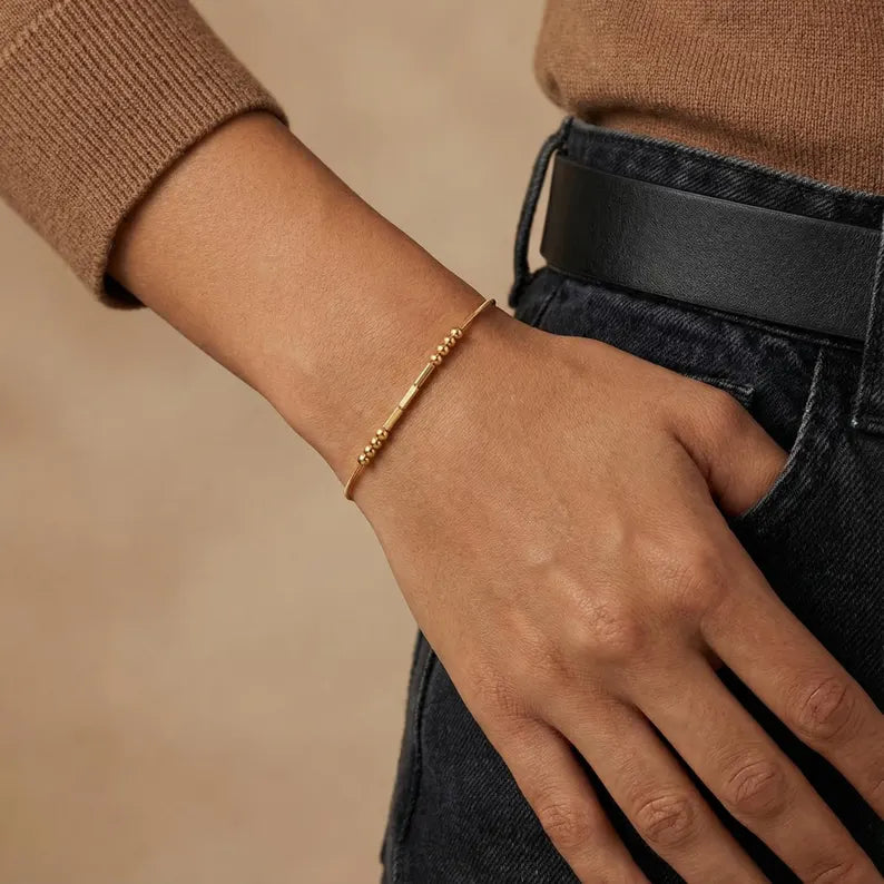 Pulseira Personalizada Código Morse