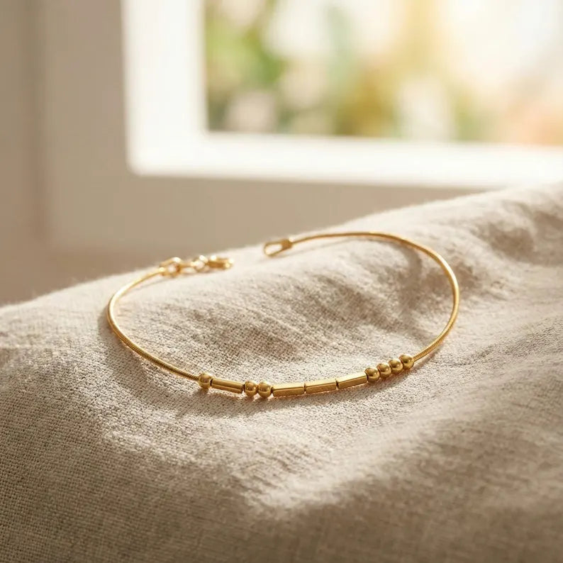 Pulseira Personalizada Código Morse