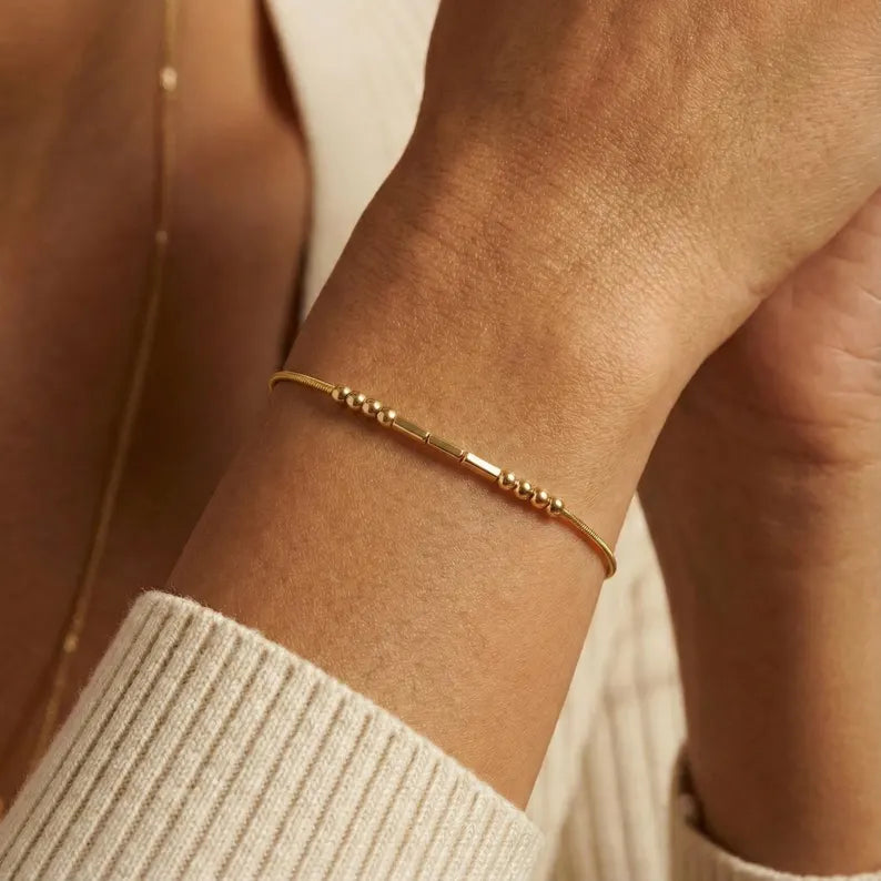 Pulseira Personalizada Código Morse